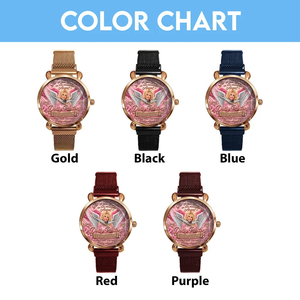 Dolly Parton Mesh Strap Quartz Watch – TMTHU9001