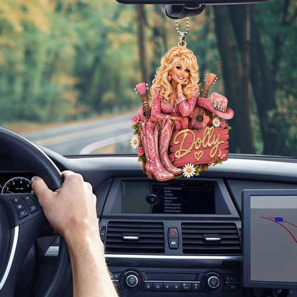 Dolly Parton Custom Shape 2-sided Acrylic Car Ornament – TANTN25345