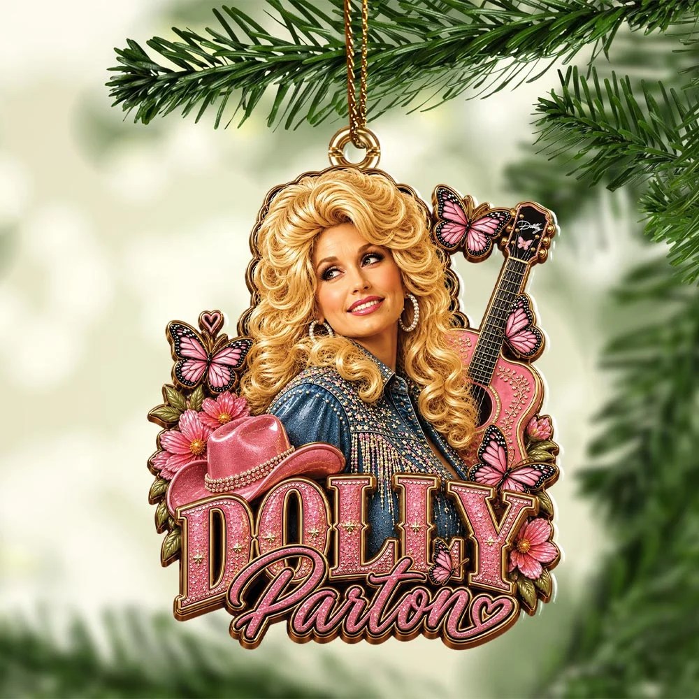 Dolly Parton Custom Shape 2-side Printed Acrylic Ornament – HOATT20813