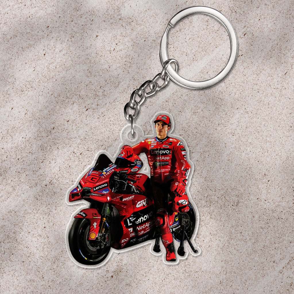 Ducati Lenovo Team x Marc Márquez Custom Shape 1-sided Keychain – HOATT 9183