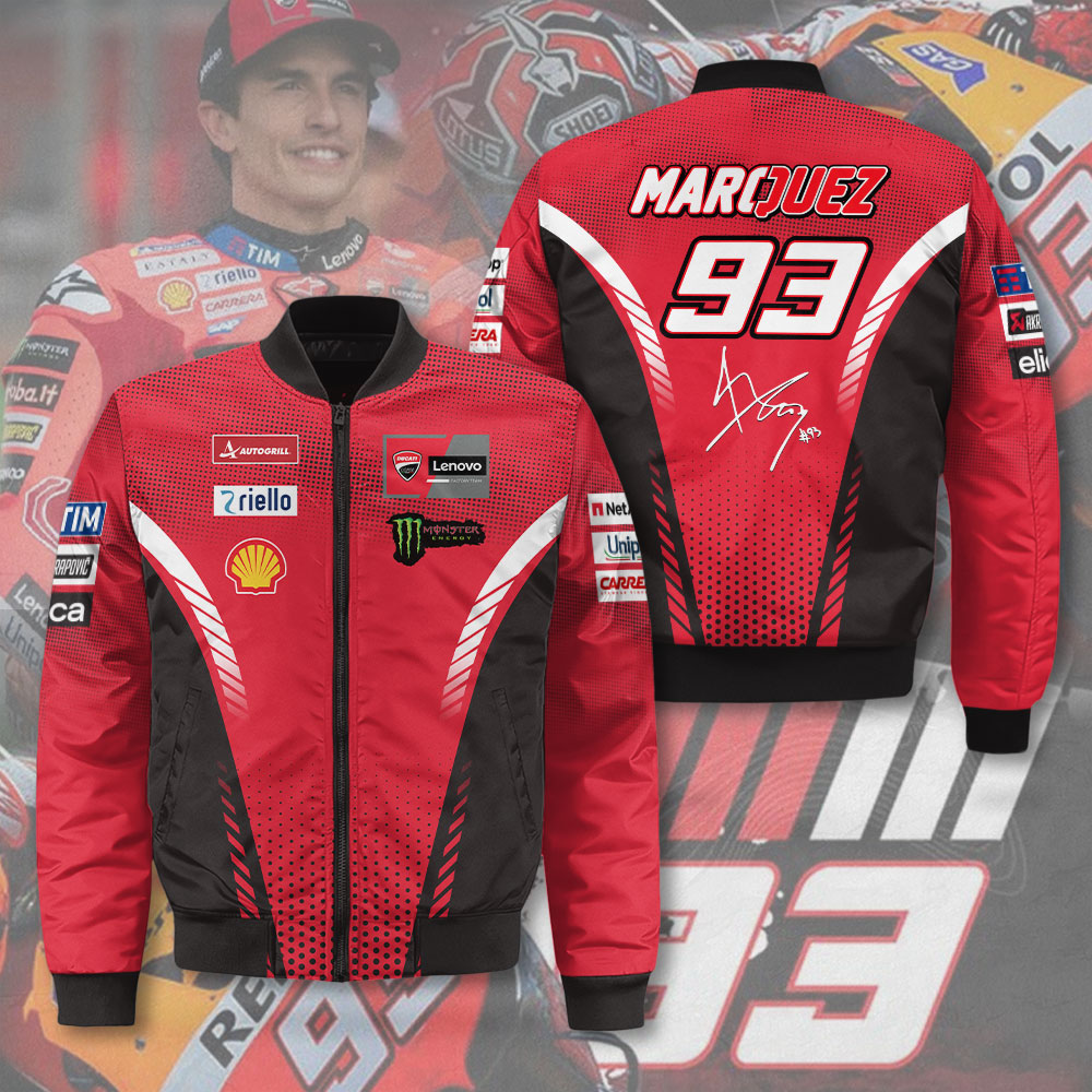 Ducati Lenovo Team x Marc Marquez 3D Bomber Jacket – MAITM 10657