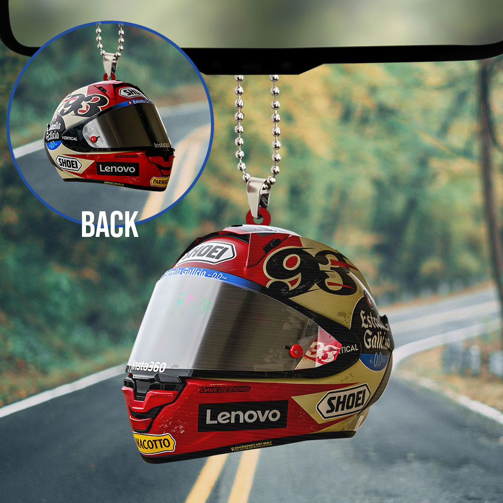 Ducati Lenovo Team x Marc Marquez Custom Shape 2-sided Acrylic Car Ornament – TANTN 11779