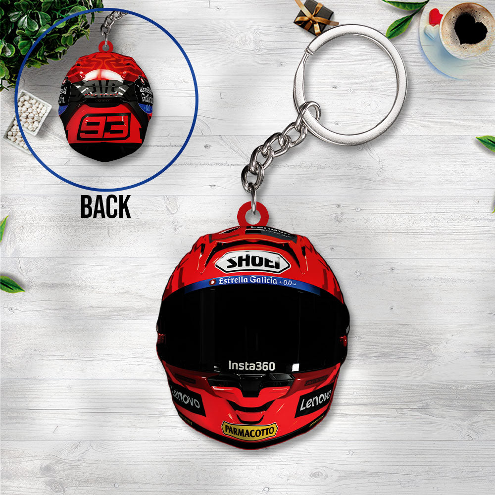Ducati Lenovo Team x Marc Márquez Custom Shape 2-sided Keychain – TANTN 11415