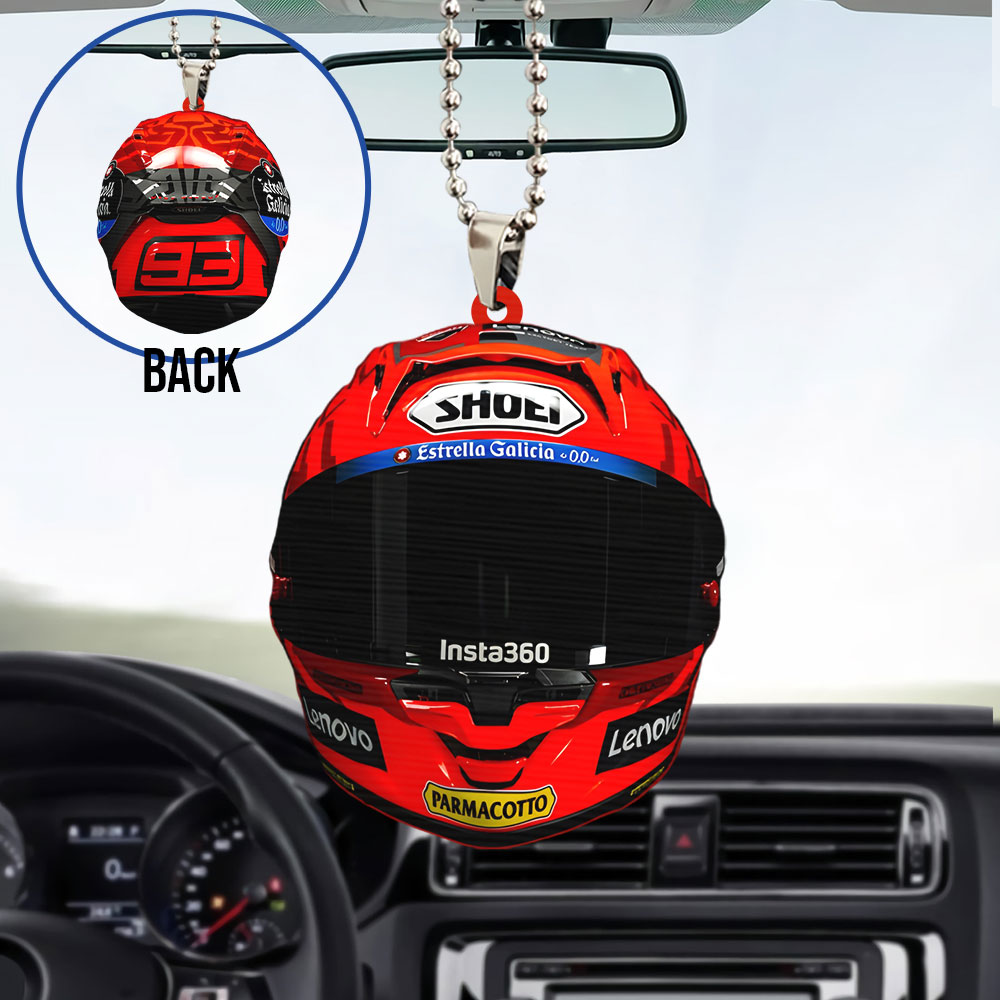 Ducati Lenovo Team x Marc Marquez Custom Shape 2-sided Acrylic Car Ornament – TANTN 11260