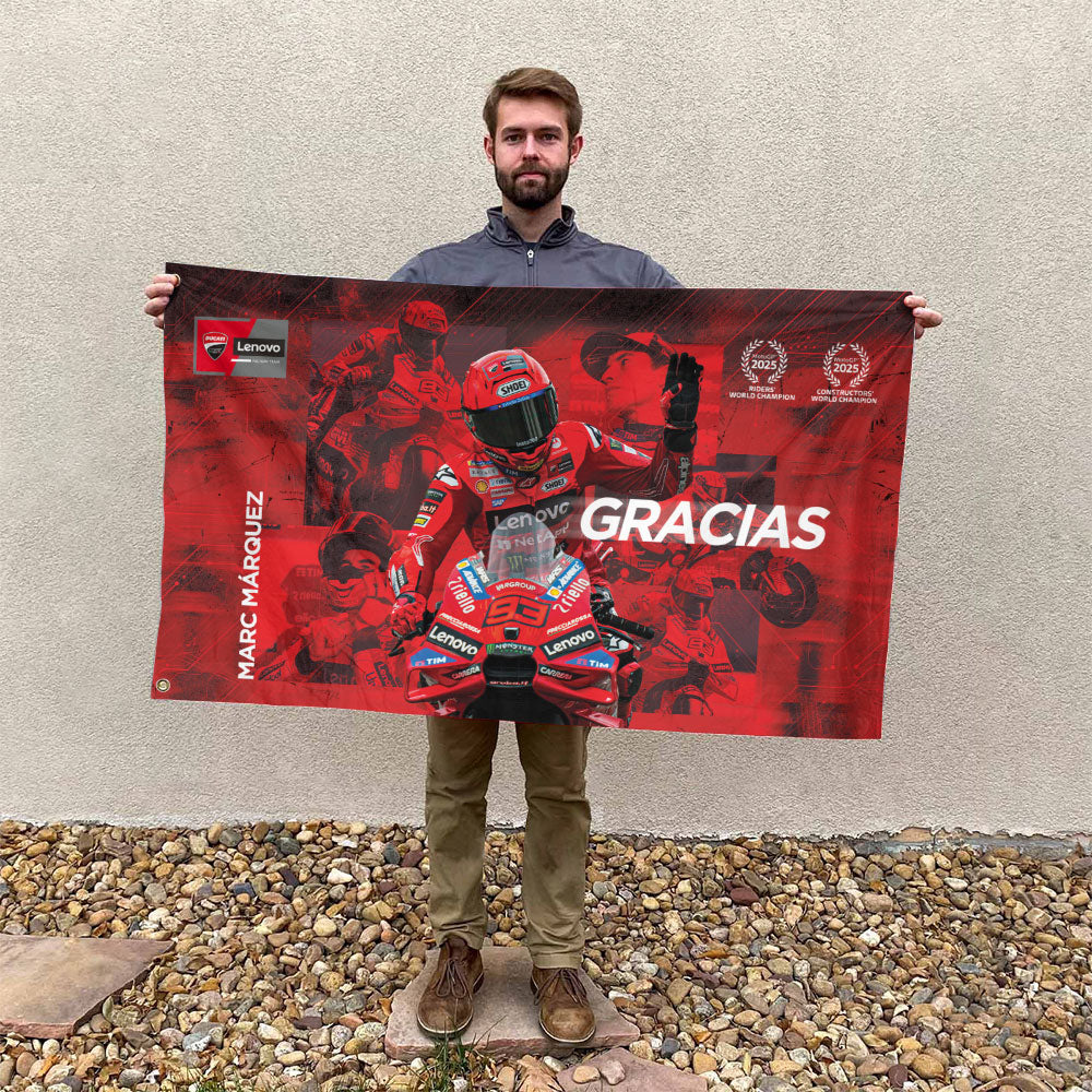 Ducati Lenovo Team x Marc Marquez 3D Double-side House Flag – TANTN16950