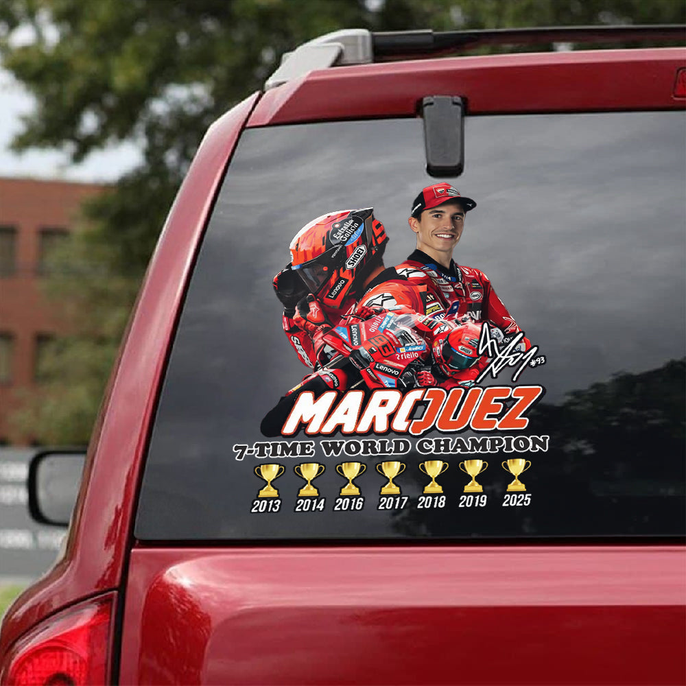 Ducati Lenovo Team x Marc Márquez 2025 World Champion 3D Car Sticker – HOATT13602