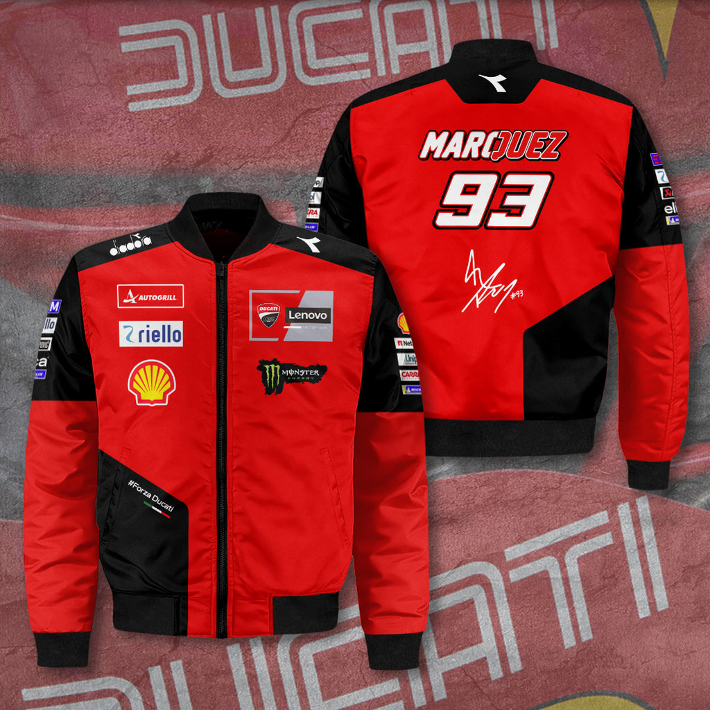 Ducati Lenovo Team x Marc Marquez 3D Bomber Jacket – TANTN 11452