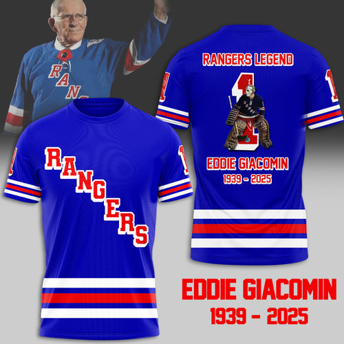 Texas Rangers x Eddie Giacomin 3D Apparel – TMTHU1029