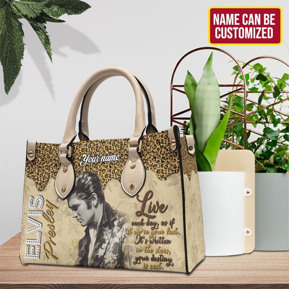 Personalized Elvis Presley Leather Handbag – TMTHU585