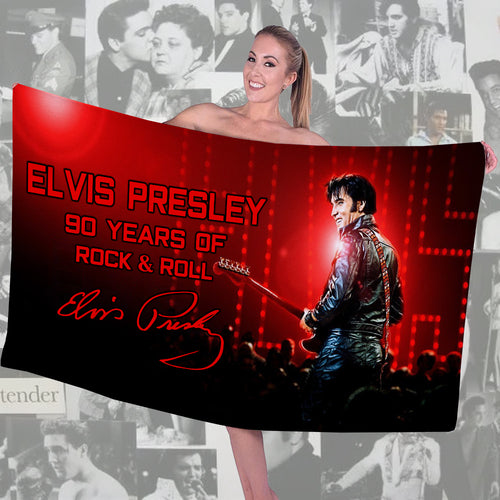 Elvis Presley 90 Years 2025 Rectangle Beach Towel – TMTHU712