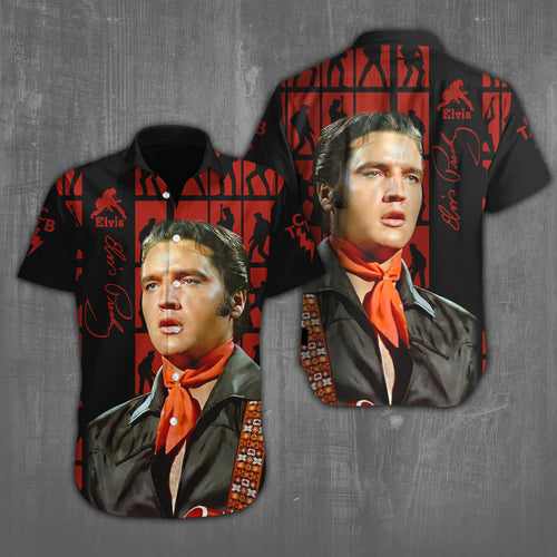 Elvis Presley Short Sleeve Button-Down Shirt – NGHIAVT 0019