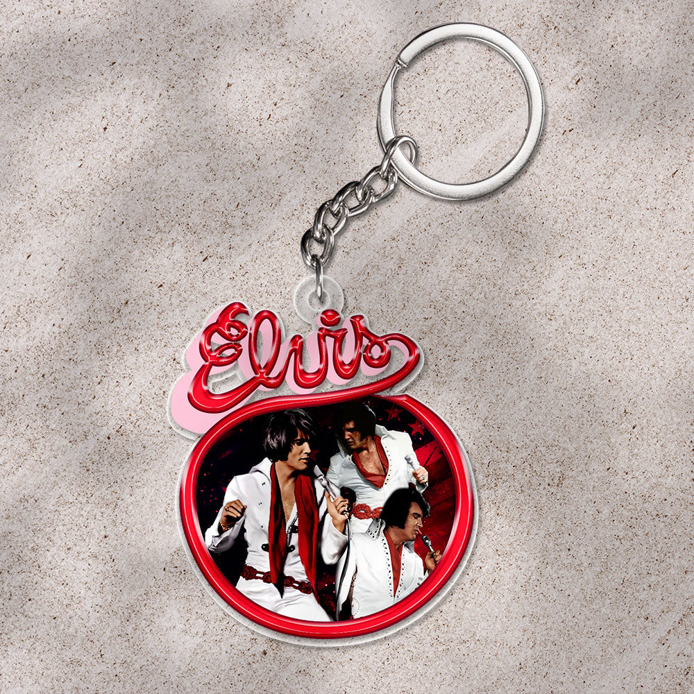 Elvis Presley Custom Shape 1-sided Keychain – HOATT 9310