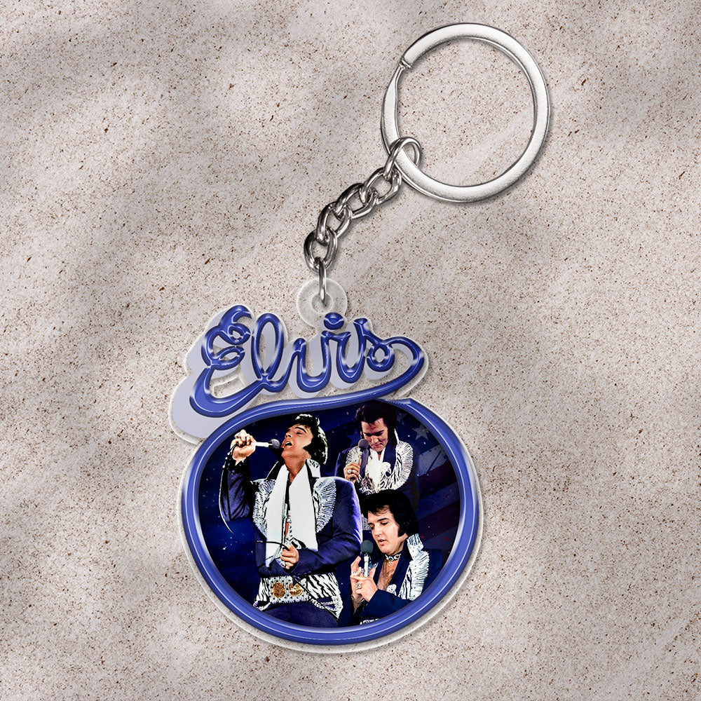 Elvis Presley Custom Shape 1-sided Keychain – HOATT 9314