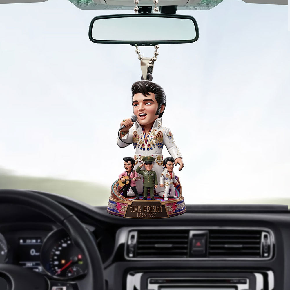 Elvis Presley Custom shape 2-sided Acrylic Car Ornament – TMTHU6243
