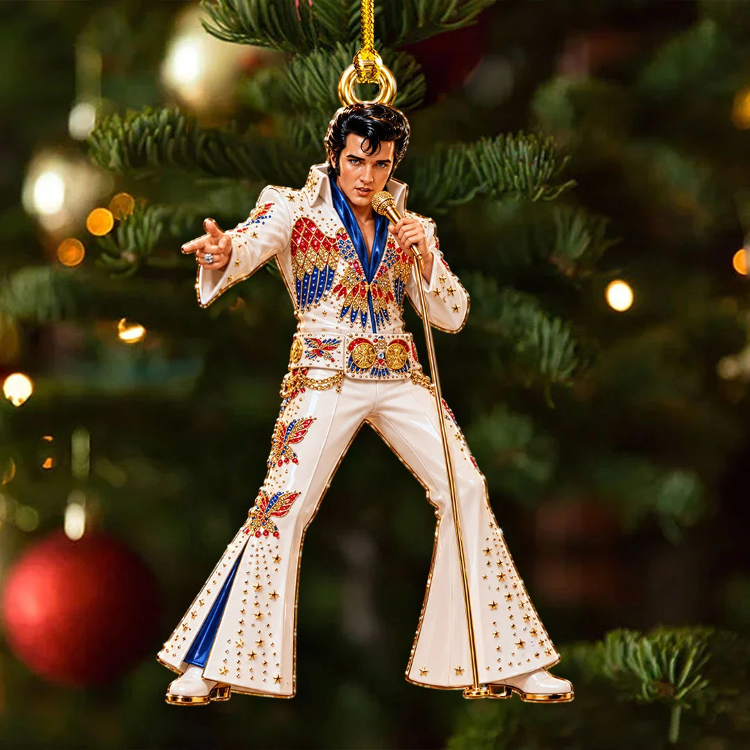 6PCS Elvis Presley Custom Shape 2-Side Printed Acrylic Ornament – GNE8791