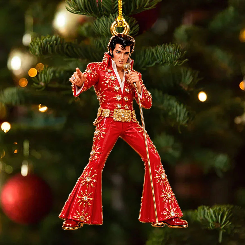 6PCS Elvis Presley Custom Shape 2-Side Printed Acrylic Ornament – GNE8791