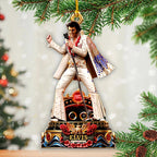 Elvis Presley Custom Shape 2-side Printed Acrylic Ornament – HOATT21424