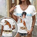 Elvis Presley 3D Women's V-Neck T-Shirt – HOATT17789