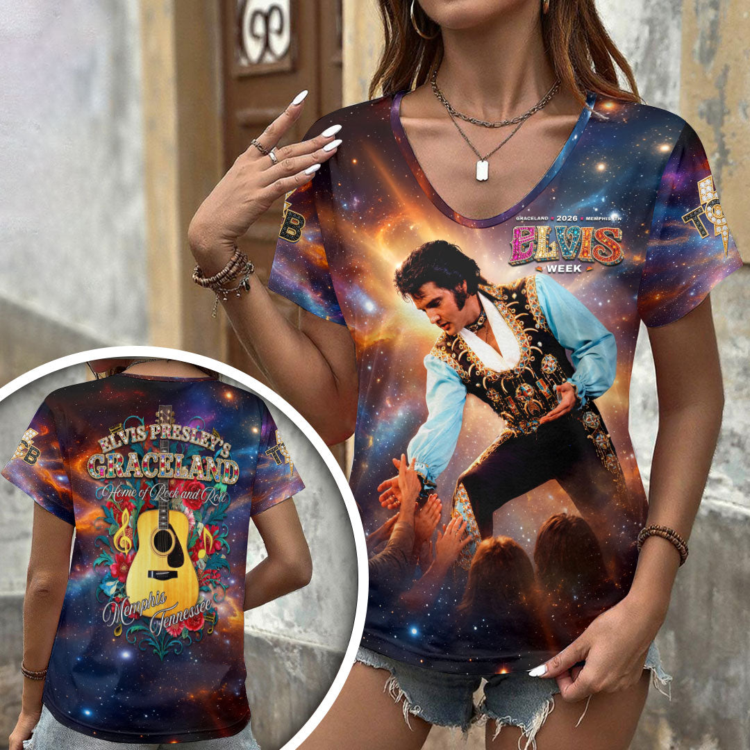 Elvis Presley Short Sleeve Button-Down Shirt – NGHIAVT 0019