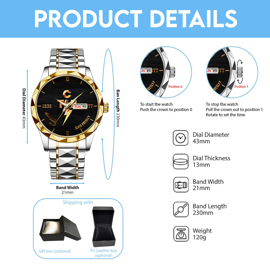 Elvis Presley Alloy Luxury Quartz Watch – HOATT 11412