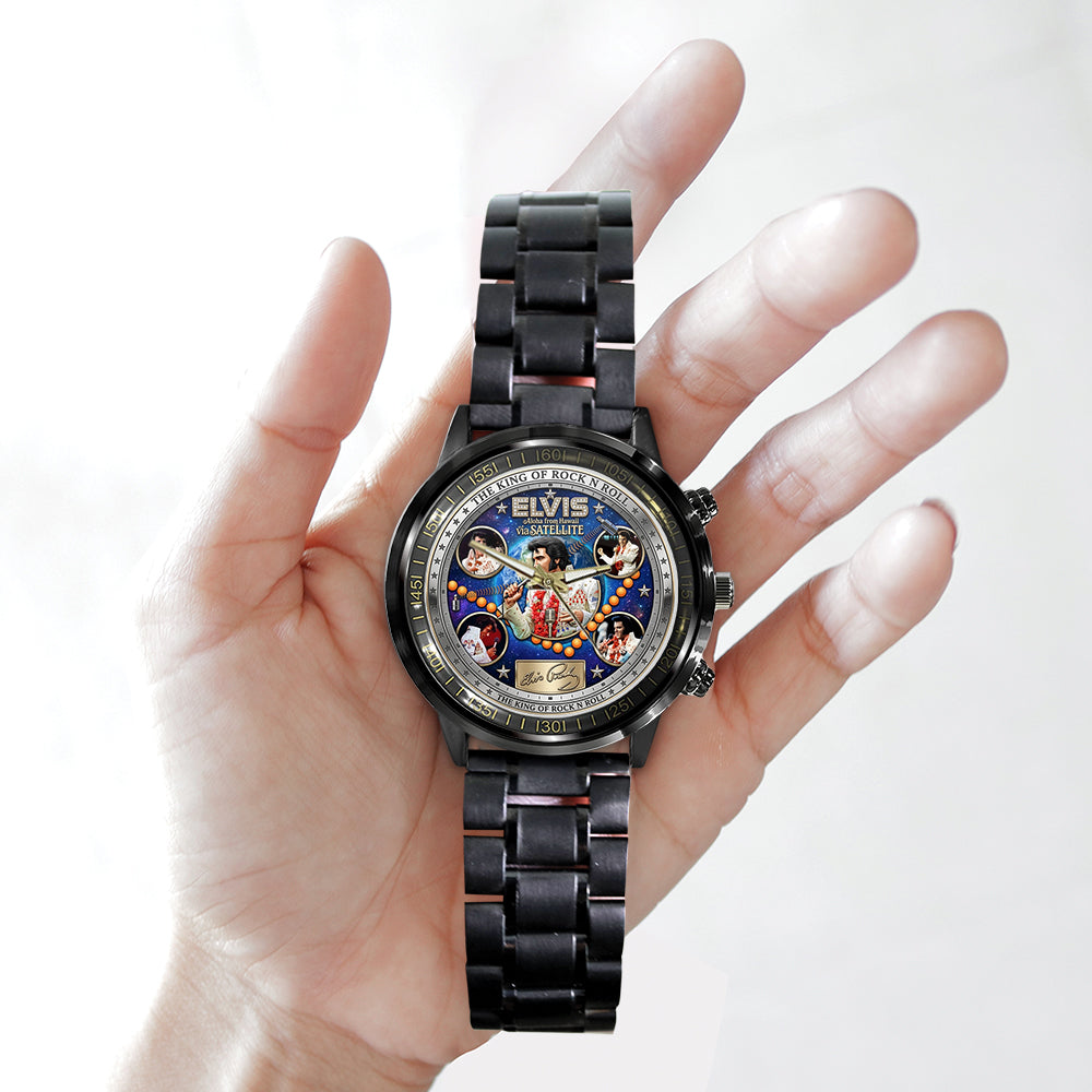 Elvis Presley Black Stainless Steel Watch – TMTHU6502