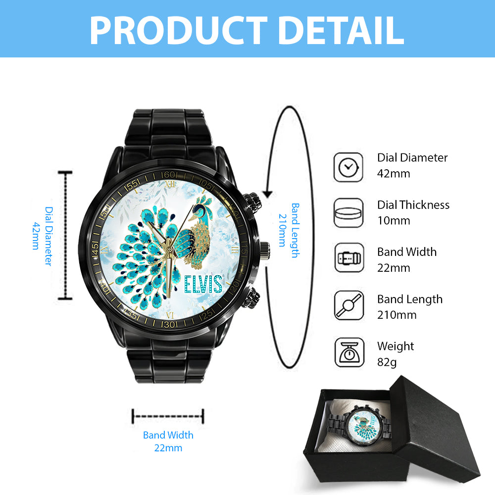 Elvis Presley Black Stainless Steel Watch – GNE 252