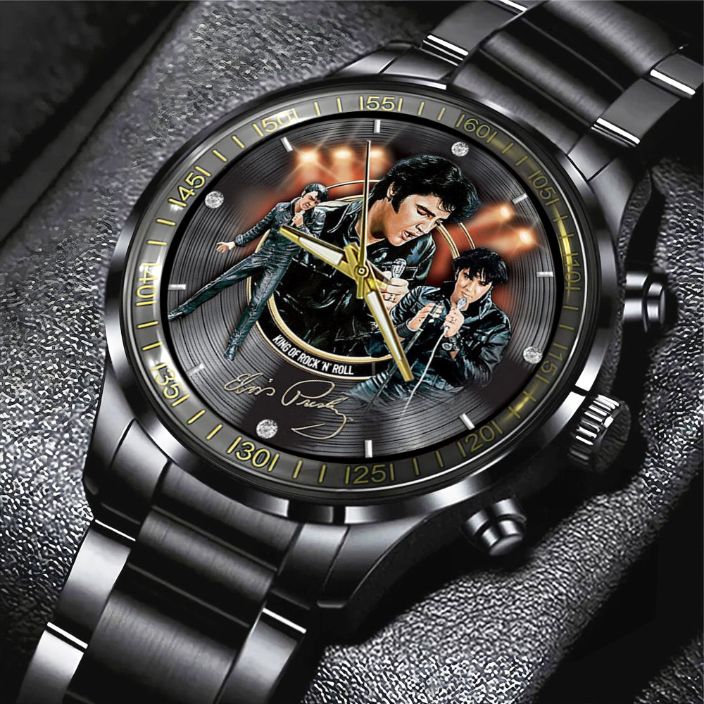 Elvis Presley Black Stainless Steel Watch – MAITM 6858