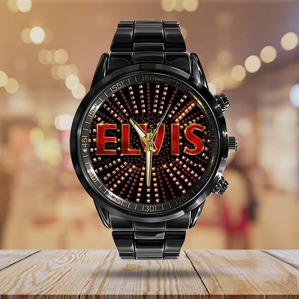 Elvis Presley Black Stainless Steel Watch – TANTN 6009