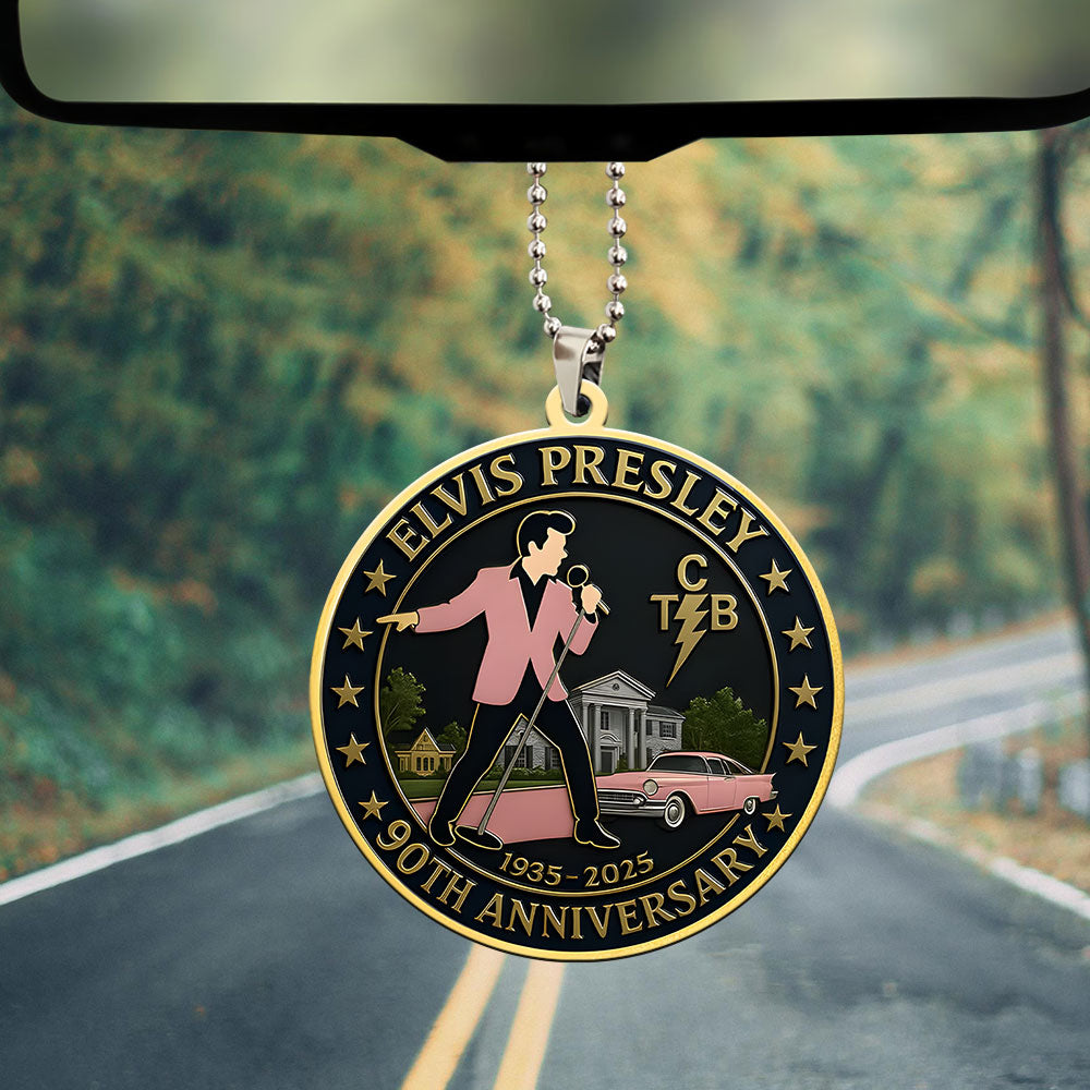 Elvis Presley Custom shape 2-sided Acrylic Car Ornament – MAITM12695