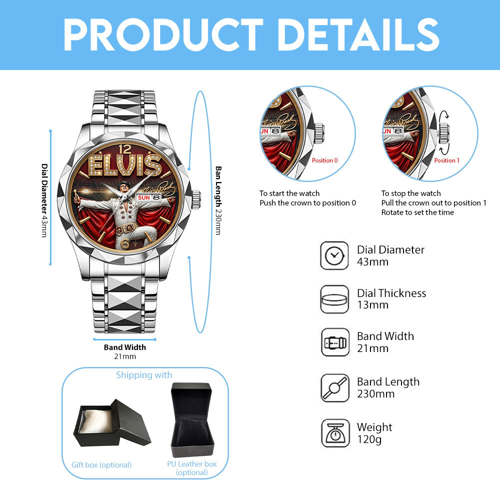 Elvis Presley Alloy Luxury Quartz Watch – TMTHU6478