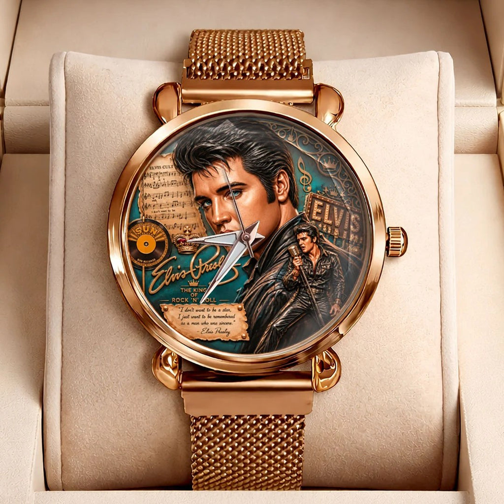 Elvis Presley Mesh Strap Quartz Watch – MAITM15340