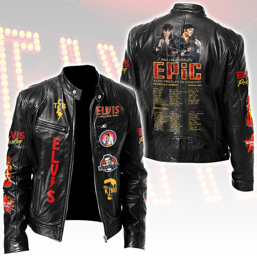 Elvis Presley Motorcycle Leather Jacket – HOATT17268