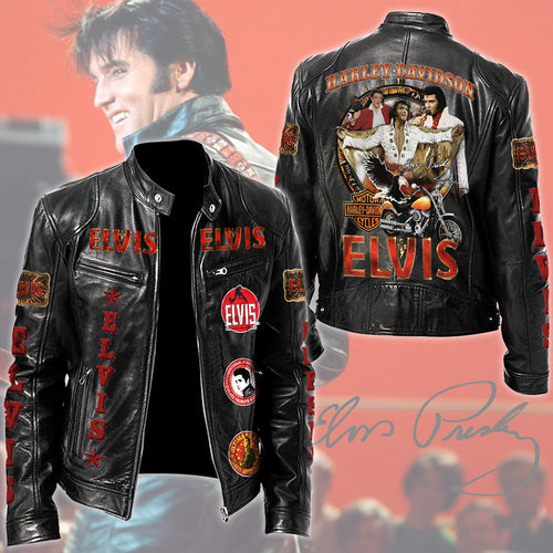 Elvis Presley Motorcycle Leather Jacket – TMTHU2555