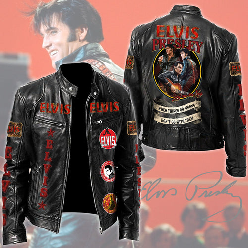 Elvis Presley Motorcycle Leather Jacket – TMTHU2682