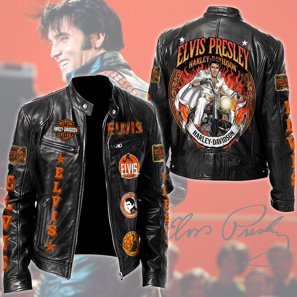 Elvis Presley Motorcycle Leather Jacket – TMTHU4268