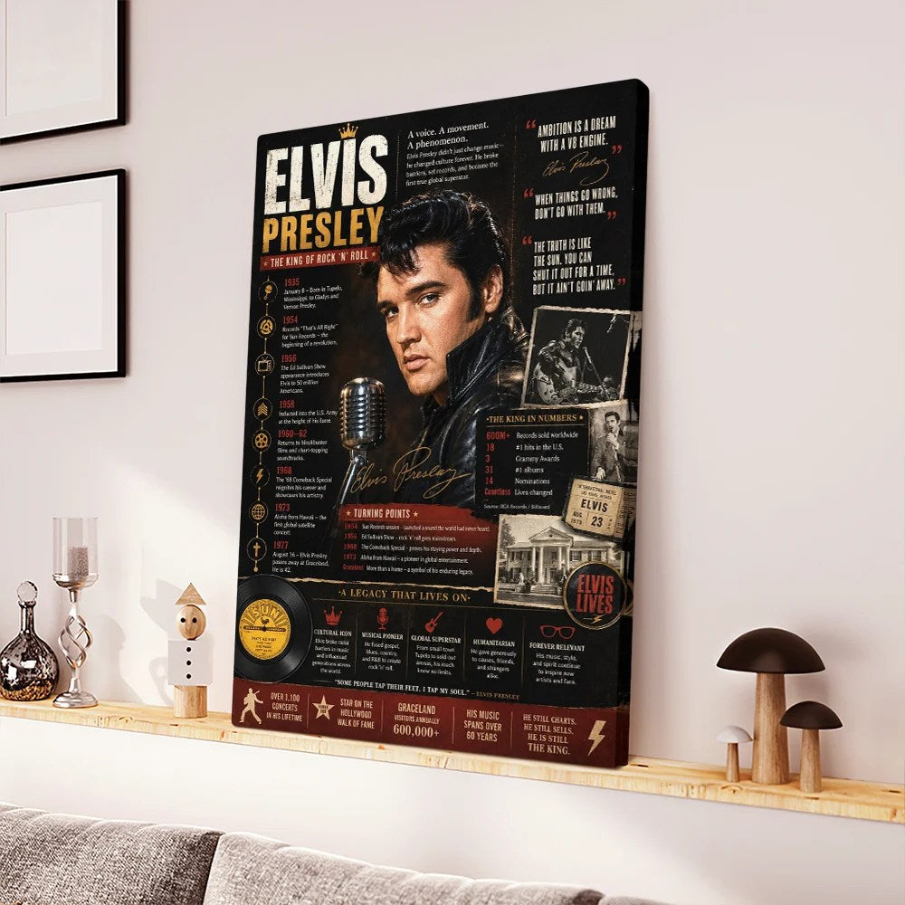 Elvis Presley Rectangle Canvas With Inner Frame – MAITM15356