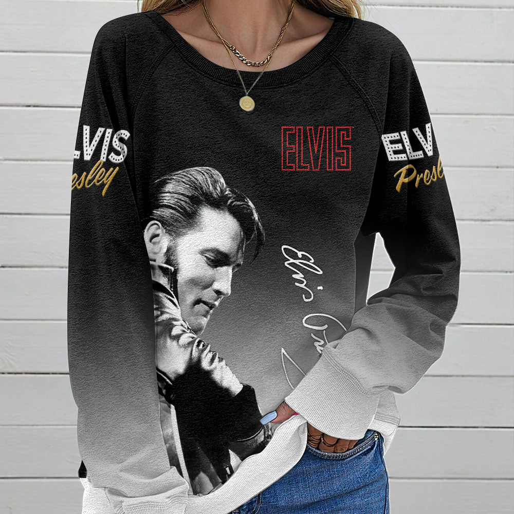 Elvis Presley Round Neck Raglan Sleeve Sweatshirt – MAITM 9643
