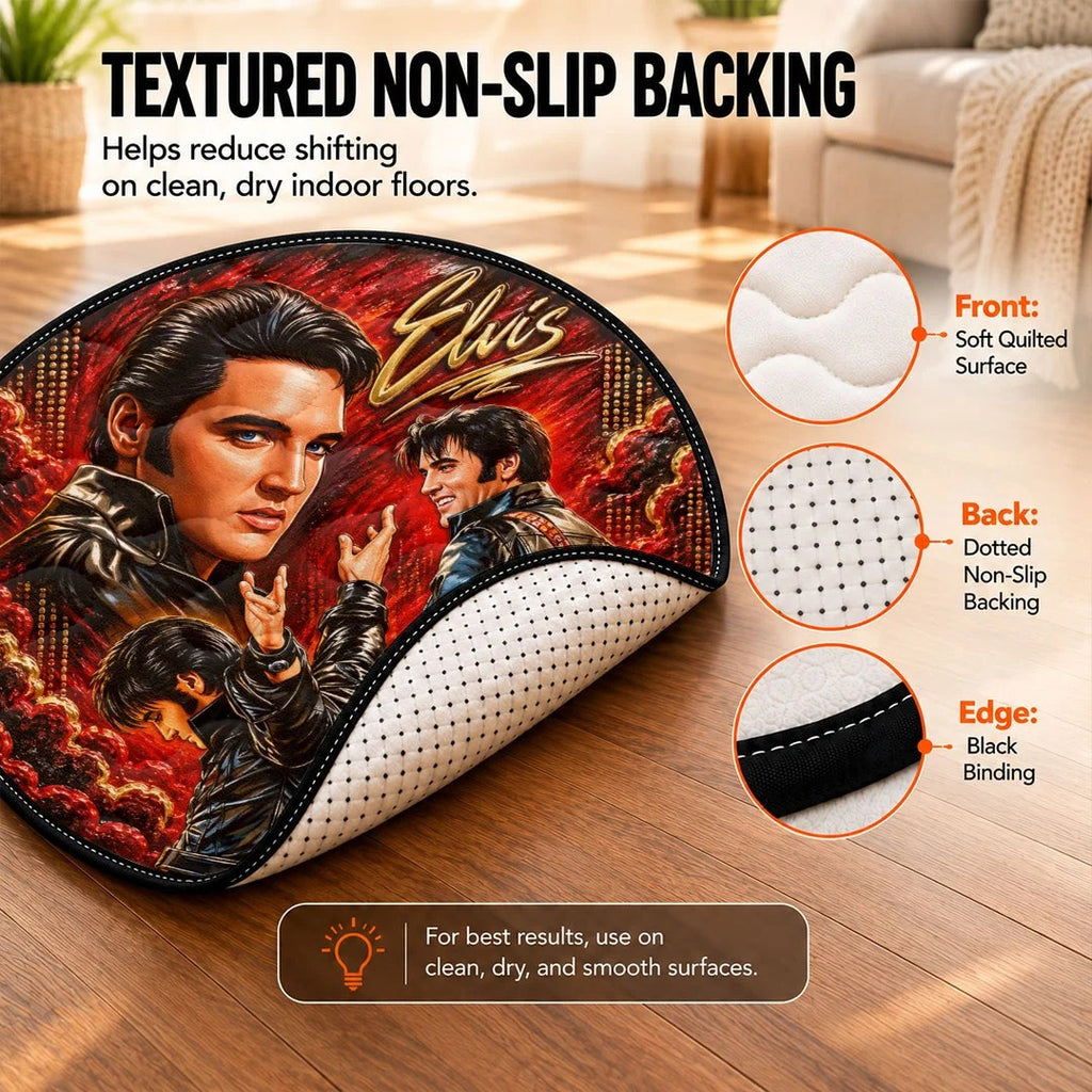 Elvis Presley Round Quilt Rug – HOATT26720