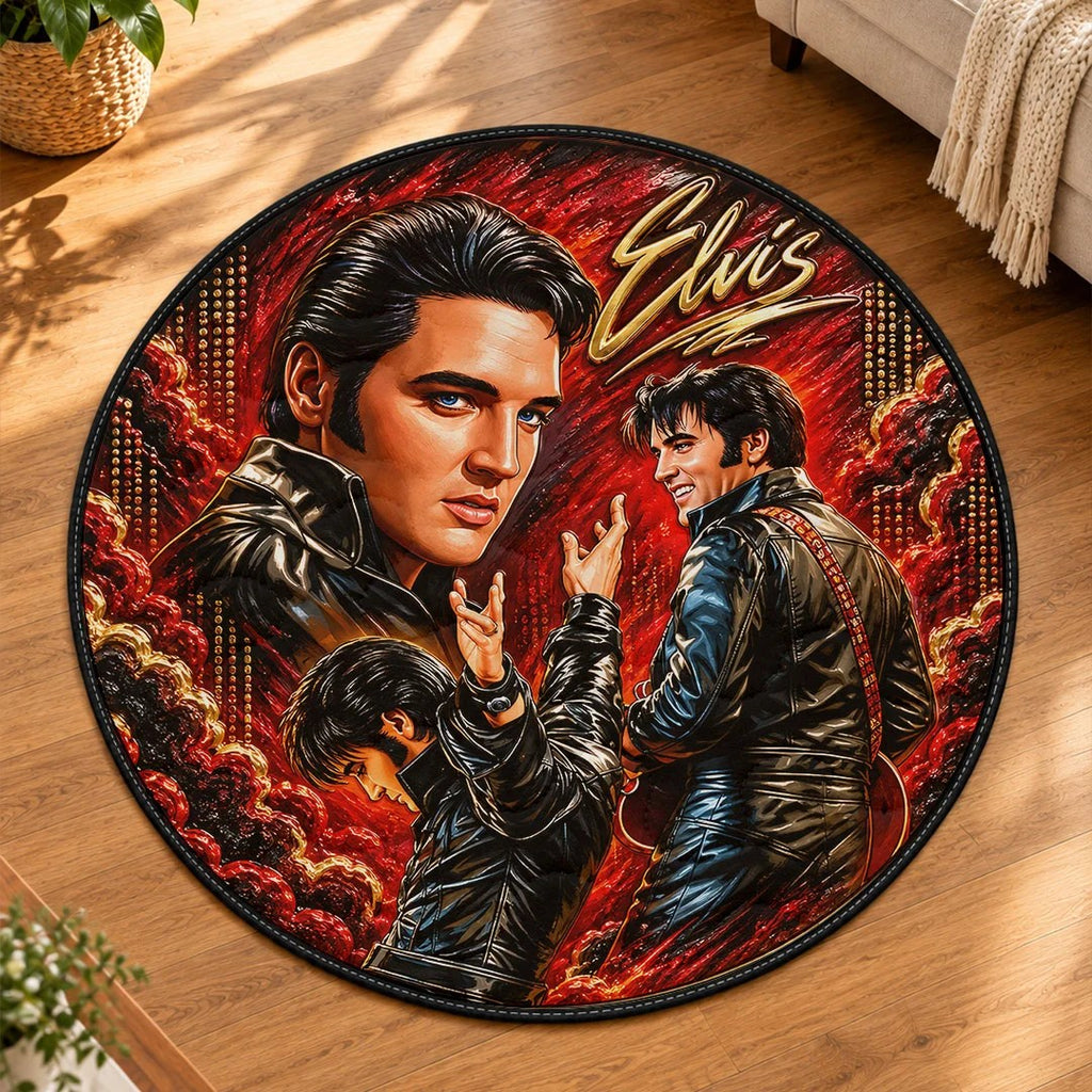 Elvis Presley Round Quilt Rug – HOATT26720