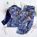 Elvis Presley Satin Pajama Set with Piping – TMTHU7986