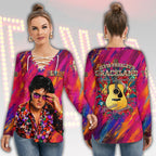 Elvis Presley Women's Long Sleeve Neckline Tie Sweatshirt – HOATT21601
