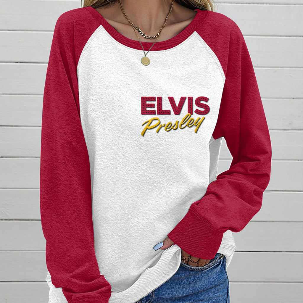 Elvis Presley Round Neck Raglan Sleeve Sweatshirt – VANDH 3931