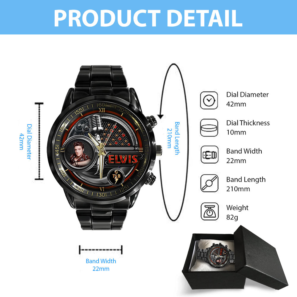 Elvis Presley Black Stainless Steel Watch – VANDH 2748