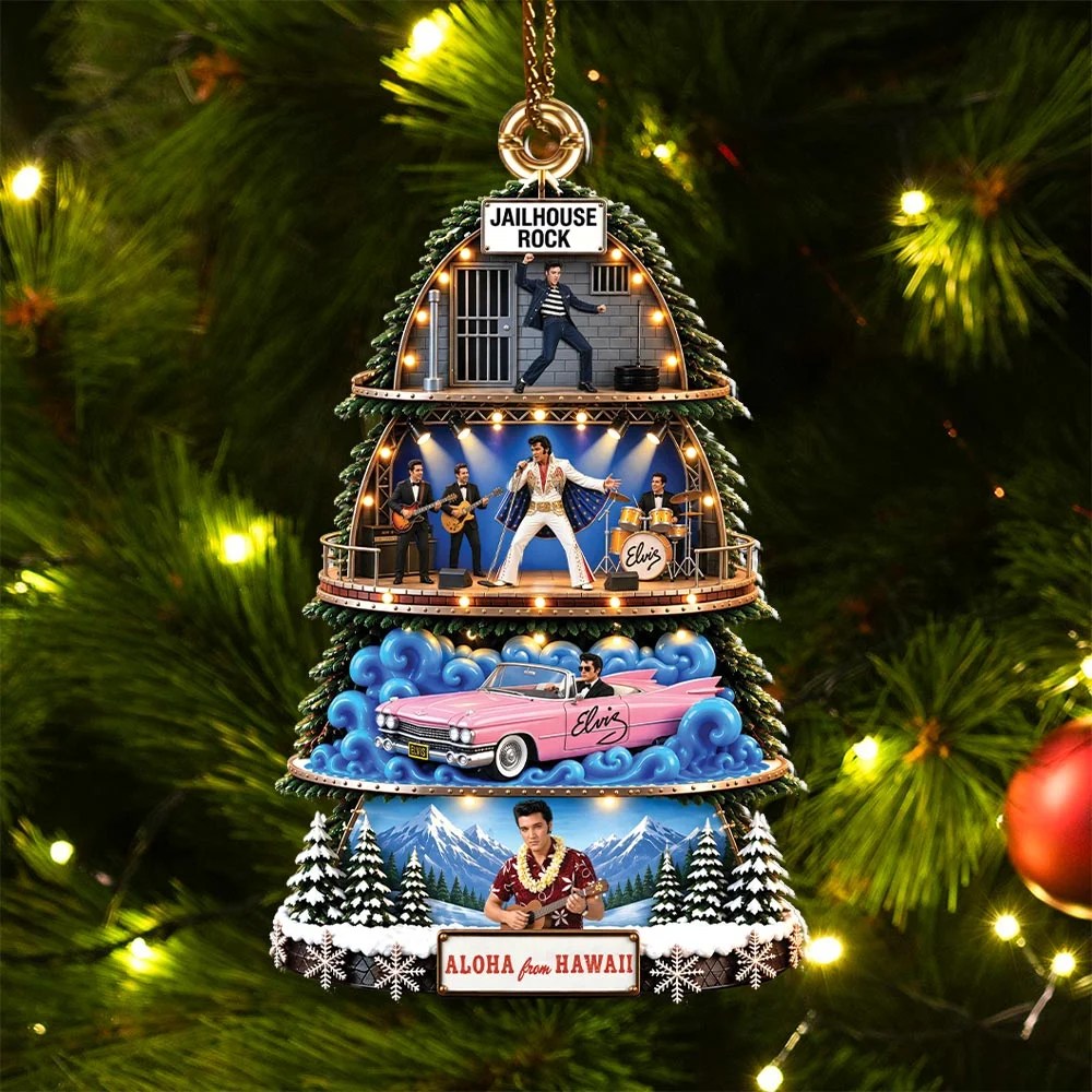 Elvis Presley Custom Shape 2-side Printed Acrylic Ornament – HOATT21438