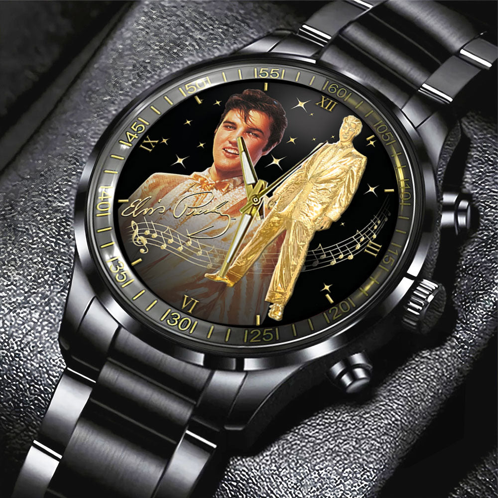 Elvis Presley Black Stainless Steel Watch – GNE 388