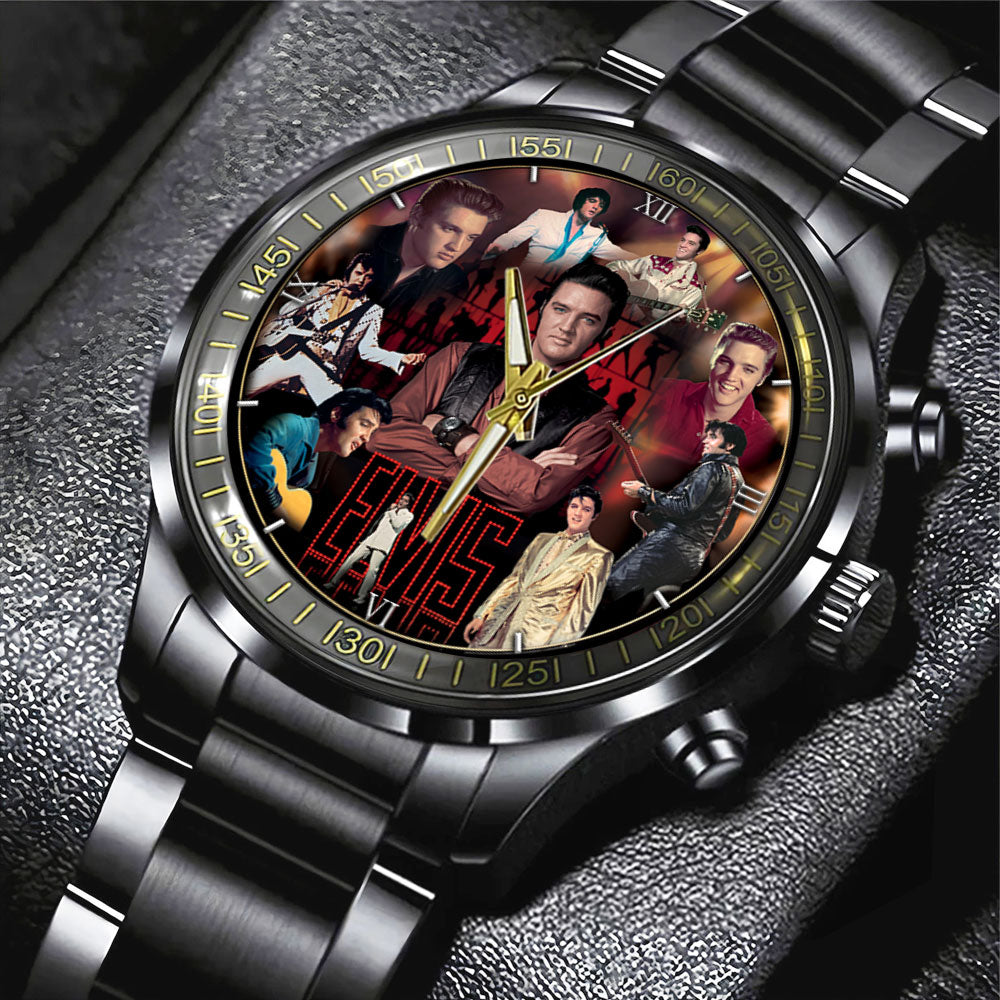 Elvis Presley Black Stainless Steel Watch – GNE 393