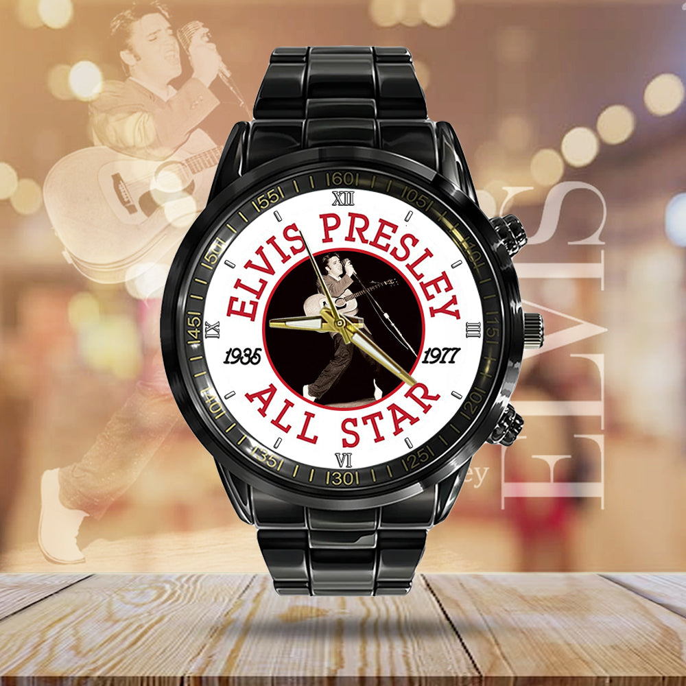 Elvis Presley Black Stainless Steel Watch – GNE 399