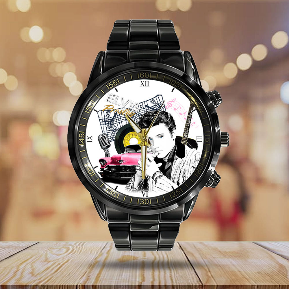 Elvis Presley Black Stainless Steel Watch – GNE 491