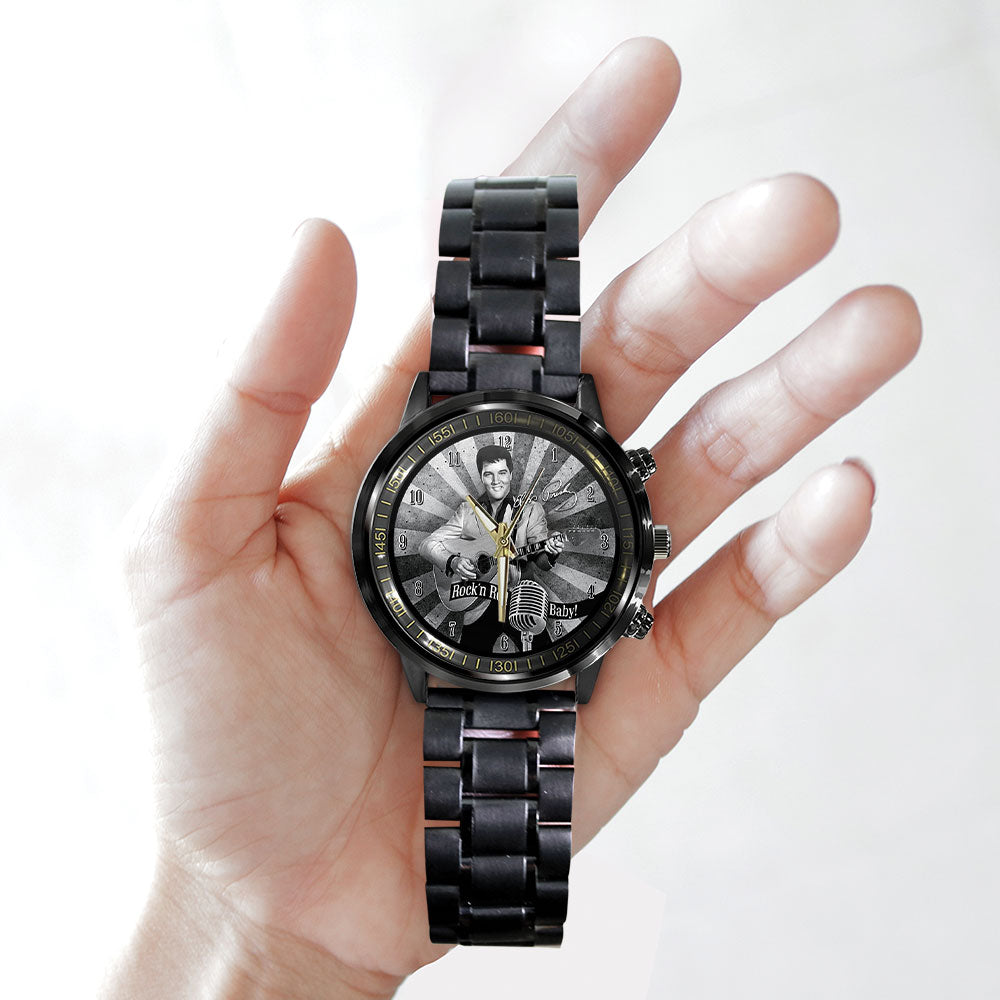 Elvis Presley Black Stainless Steel Watch – GNE 545