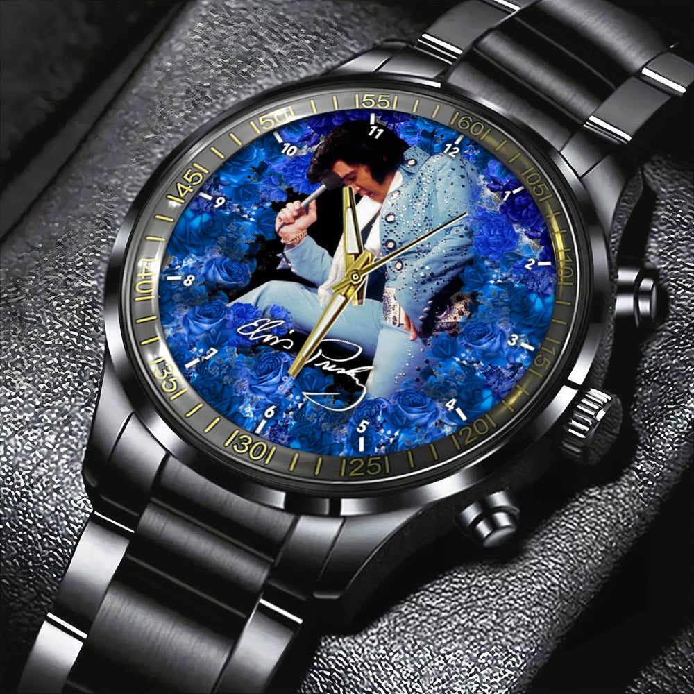 Elvis Presley Black Stainless Steel Watch – HOATT 4687